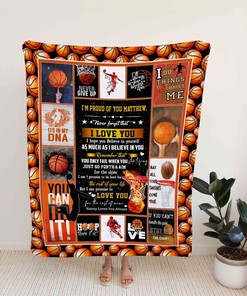Personalized Name Basketball Quilt Blanket - Motivating Decor