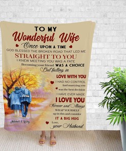Personalized Name Blanket for Wife - Perfect for Bedroom Decor, Great Gifts for Family