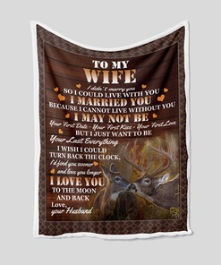 Personalized Name Blanket for Wife with Couple and Anniversary Design - Sofa Blanket, Great Gifts for Family