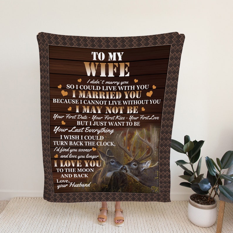 Personalized Name Blanket for Wife with Couple and Anniversary Design - Sofa Blanket, Great Gifts for Family - Image 2