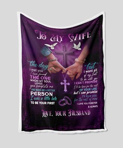 Personalized Name Blanket for Wife with Couple and Family Design - Home Decoration, Great Gifts for Family