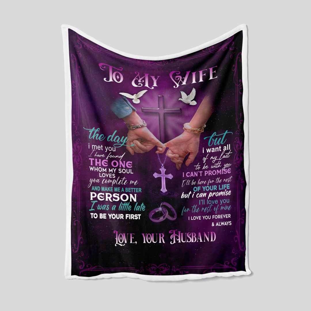 Personalized Name Blanket for Wife with Couple and Family Design - Home Decoration, Great Gifts for Family