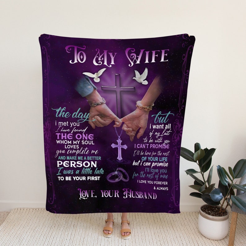 Personalized Name Blanket for Wife with Couple and Family Design - Home Decoration, Great Gifts for Family - Image 2