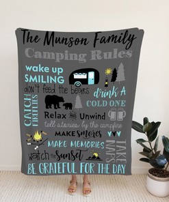 Personalized Name Camping Blanket - Perfect for Picnics