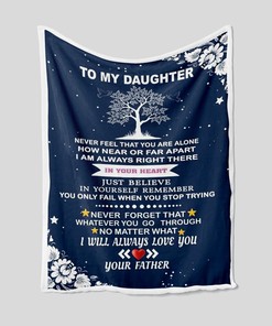 Personalized Name Dad Quilt Blanket For Daughter From Mom - Sofa Blanket