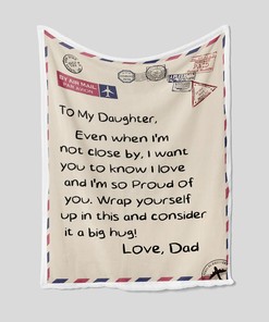 Personalized Name Dad Quilt Blanket For Daughter - Great Gifts for Family