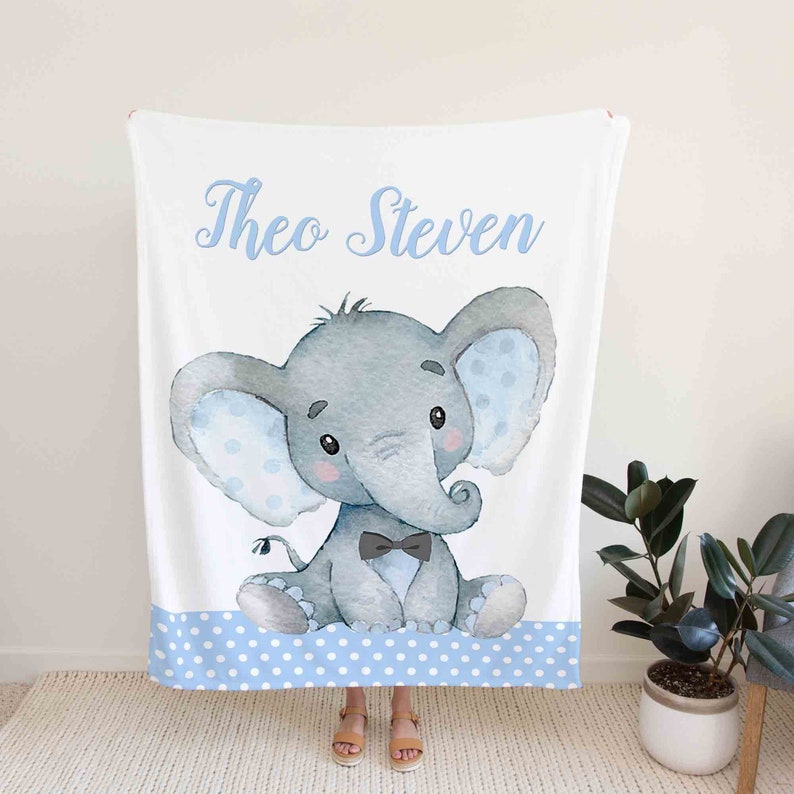 Personalized Name Quilt Bedding Set - Cute Baby Boy Blanket - Image 2