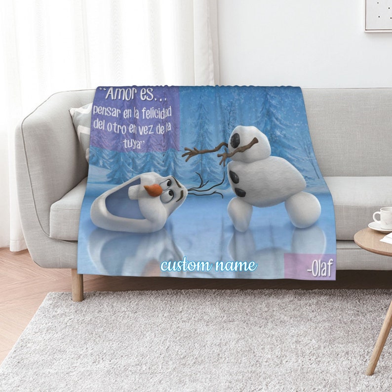 Personalized Olaf Presents Quilt Blanket Bedding Set for Bedroom Decor - Great Gifts for Family - Image 2