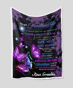 Personalized Quilt Blanket Bedding Set for Granddaughter - Perfect for Bedroom Decor