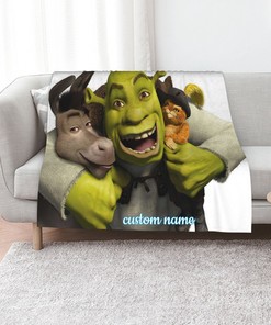 Personalized Shrek Quilt Blanket Set - Sofa Blanket
