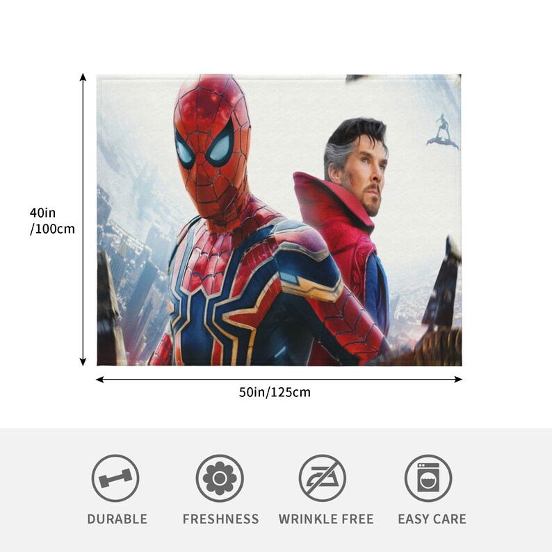 Personalized Spider-Man No Way Home Quilt Blanket - Perfect for Bedroom Decor and Home Decoration - Image 4