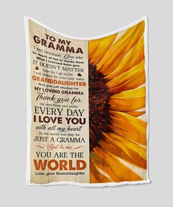 Personalized Sunflower Grandma Quilt Blanket - Suitable for Picnic