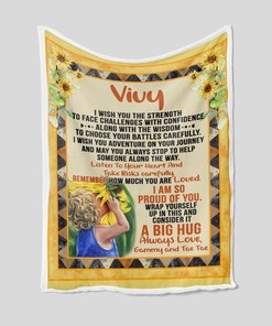 Personalized Sunflower Quilt Blanket - Great Gifts for Family