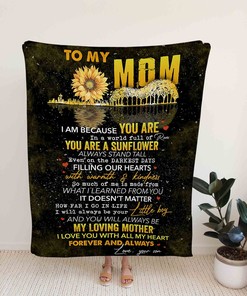 Personalized Sunflower Quilt Blanket for Mom - Perfect Gifts for Family and Home Decoration