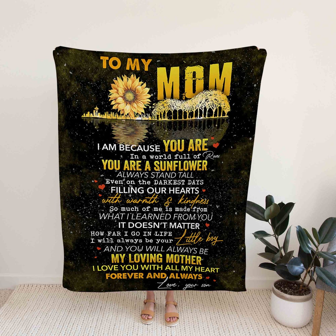 Personalized Sunflower Quilt Blanket for Mom - Perfect Gifts for Family and Home Decoration