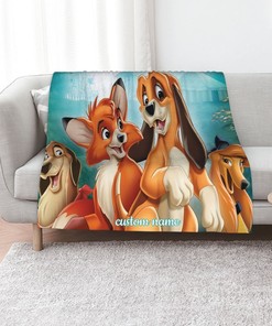 Personalized The Fox and The Hound Quilt Blanket - Picnic Hobby