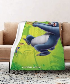 Personalized The Jungle Book Quilt Blanket Set - Bedroom Decor, Sofa Blanket, Great Family Gifts