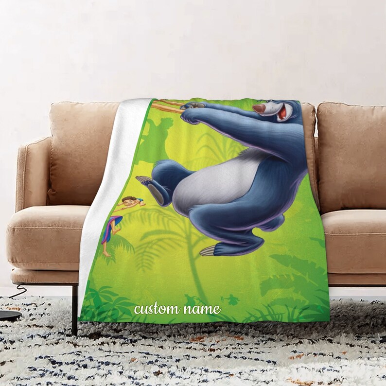 Personalized The Jungle Book Quilt Blanket Set - Bedroom Decor, Sofa Blanket, Great Family Gifts - Image 2