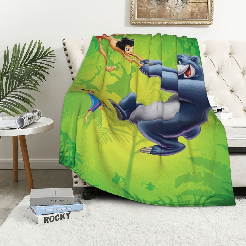 Personalized The Jungle Book Quilt Blanket Set - Bedroom Decor, Sofa Blanket, Great Family Gifts - Image 3
