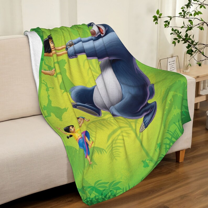 Personalized The Jungle Book Quilt Blanket Set - Bedroom Decor, Sofa Blanket, Great Family Gifts - Image 4