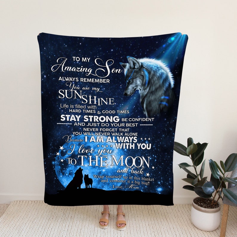 Personalized Thunder Wolf Custom Name Quilt Blanket - Perfect Christmas Gift, Home Decoration - Image 2