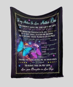 Personalized To My Mother In Law Quilt Blanket - Perfect Gift for Family, Home Decoration