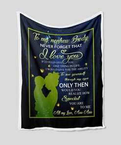 Personalized To My Nephew Quilt Blanket Bedding Set - Bedroom Decor, Picnic Hobby