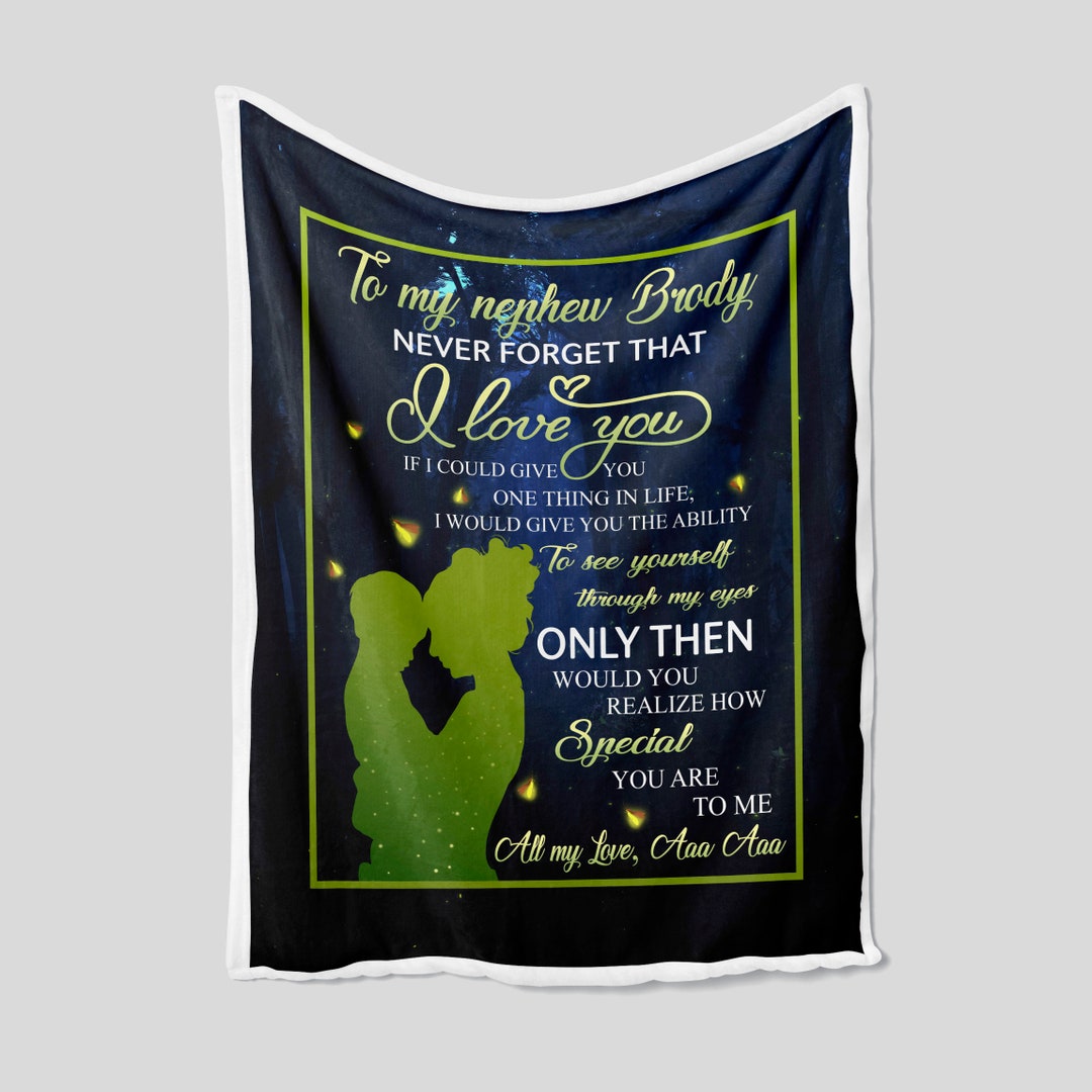 Personalized To My Nephew Quilt Blanket Bedding Set - Bedroom Decor, Picnic Hobby