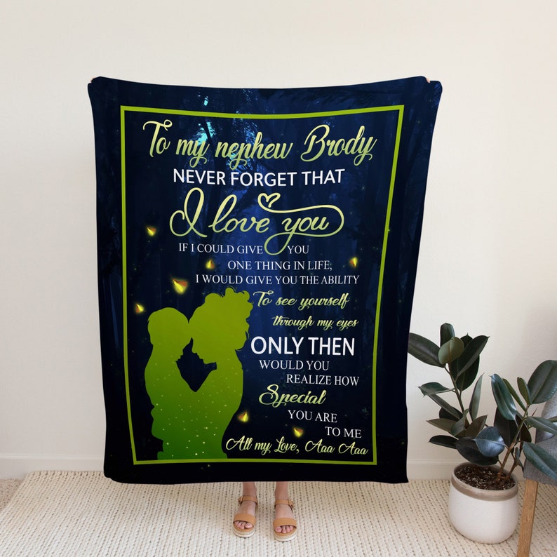 Personalized To My Nephew Quilt Blanket Bedding Set - Bedroom Decor, Picnic Hobby - Image 2