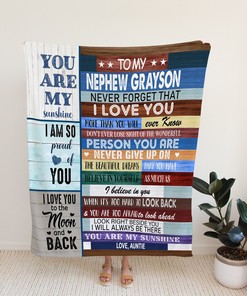 Personalized To My Nephew Quilt Blanket - Great Gifts for Boys, Home Decoration
