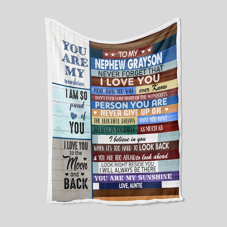 Personalized To My Nephew Quilt Blanket - Great Gifts for Boys, Home Decoration - Image 2