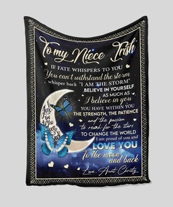 Personalized To My Niece Quilt Blanket Bedding Set - Custom Family Blanket, Home Decoration
