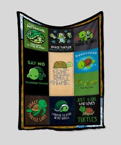 Personalized Turtle Blanket For Home Sweet Home - Great Gifts for Family