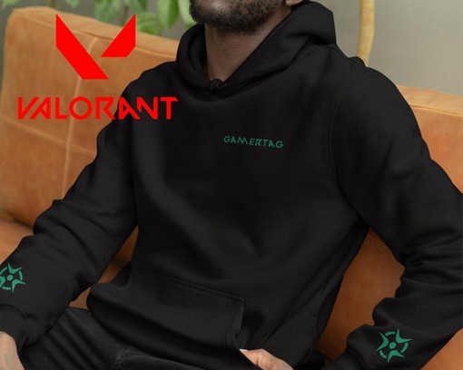 Personalized Valorant Hoodie, Embroidered Agent Hoodie, Must-Have Gift for Gamers