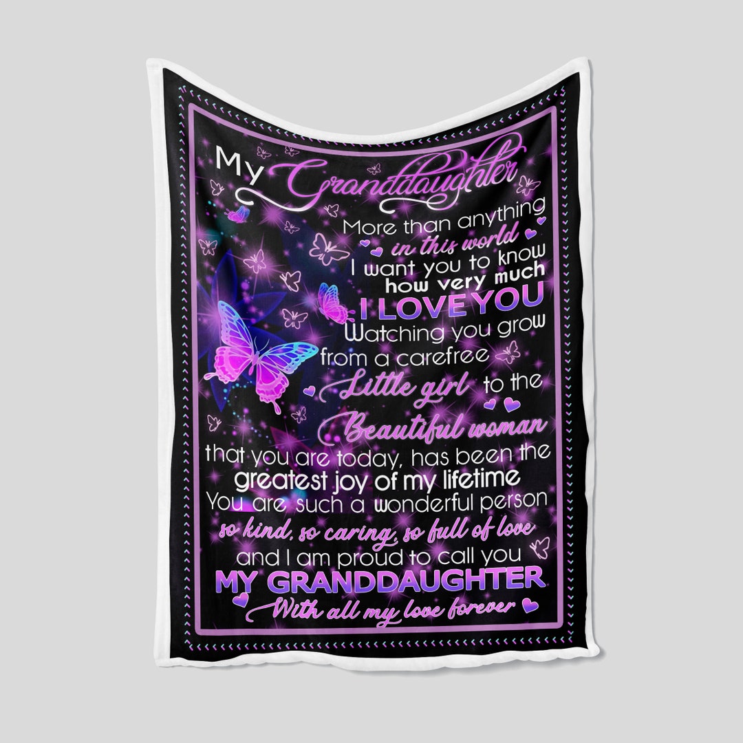 Personalized Violet Butterfly Quilt Blanket for Girls - Perfect Home Decoration and Great Gifts for Family