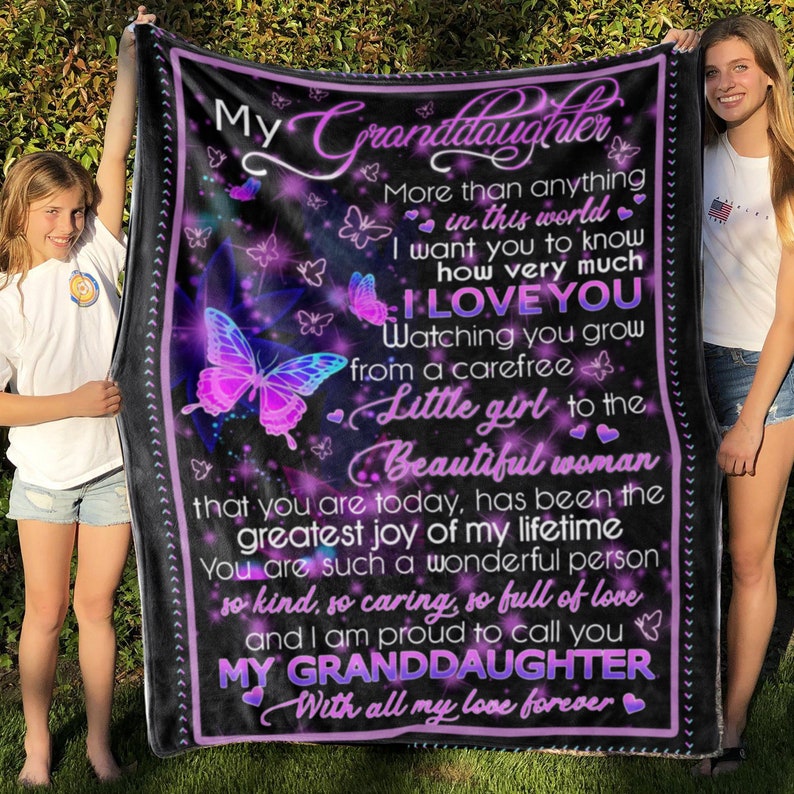 Personalized Violet Butterfly Quilt Blanket for Girls - Perfect Home Decoration and Great Gifts for Family - Image 2