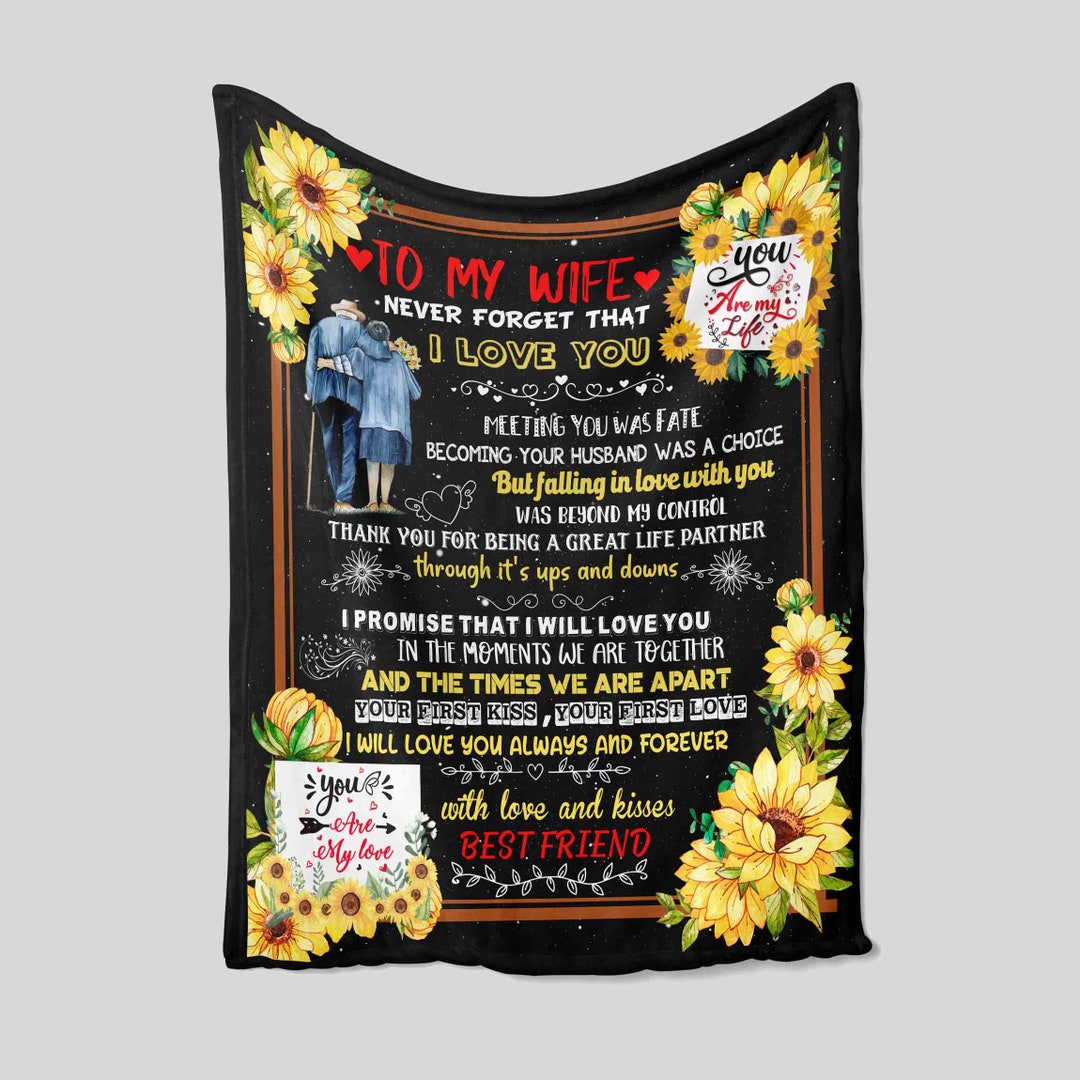 Personalized Wedding Blanket for Old Couple, Perfect Gift for Anniversary and Housewarming