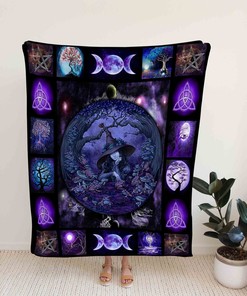 Personalized Witch Magic Halloween Blanket - Great Gifts for Family