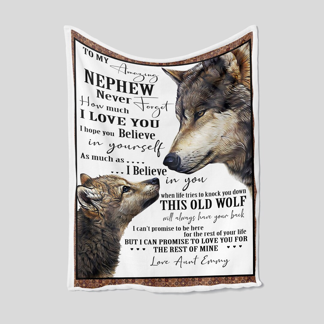 Personalized Wolves Blanket Quilt Bedding Set - Perfect for Boys Bedroom Decor and Picnics
