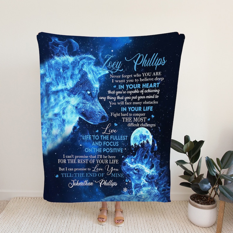 Personalized Wolves Quilt Blanket Bedding Set - Perfect for Boys, Home Decoration - Image 2