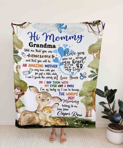 Personalized Woodland Baby Name Quilt Blanket - Sofa Blanket