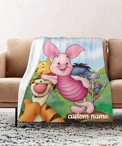 Piglet Quilt Blanket Bedding Set for Home Decoration and Picnic - Suitable for Bedroom Decor