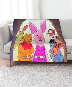 Piglet Quilt Blanket Set with Custom Name - Ideal for Home Decoration & Picnics