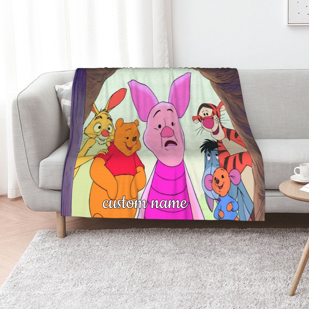 Piglet Quilt Blanket Set with Custom Name - Ideal for Home Decoration & Picnics