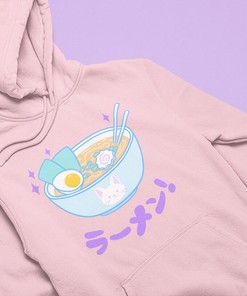 Pink Kawaii Soup Sweatshirt with Cute Harajuku Ramen Hoodie and Pastel Clothing for Anime Lovers +1