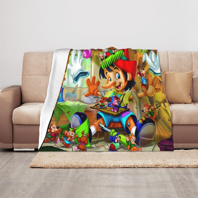 Pinocchio Personalized Quilt Blanket - Ideal for Picnics & Home Decoration - Image 3