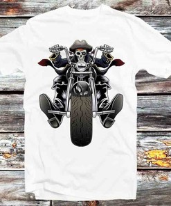 Pirate Skull Biker Tee - Cool Anime/Cartoon Fan Gift with Style