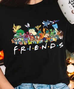 Pokemon Friends Christmas Tee for Anime Lovers, Funny Xmas Gift for Fans