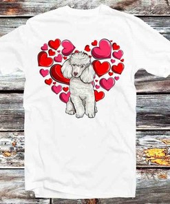 Poodle Dog Breed Valentine Heart Cute Pet T-Shirt - Perfect Gift for Anime Fans