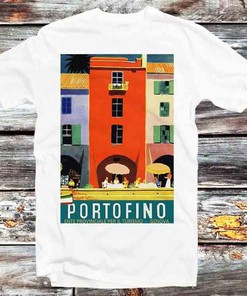 Portofino Italy Travel Tee - Stylish Anime/Cartoon Fan Gift with Travel Theme